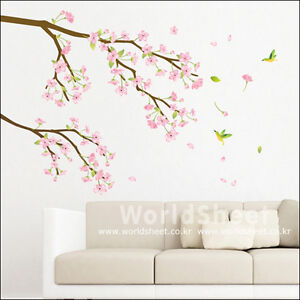 Japanese Stickers on Japanese Apricot Flower Home Decor Mural Art Removable Wall Sticker