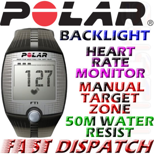 Polar FT1 Computer Heart Rate Monitor Exercise Watch Black 90037558 Brand in Sporting Goods, Exercise & Fitness, Gym, Workout & Yoga | eBay