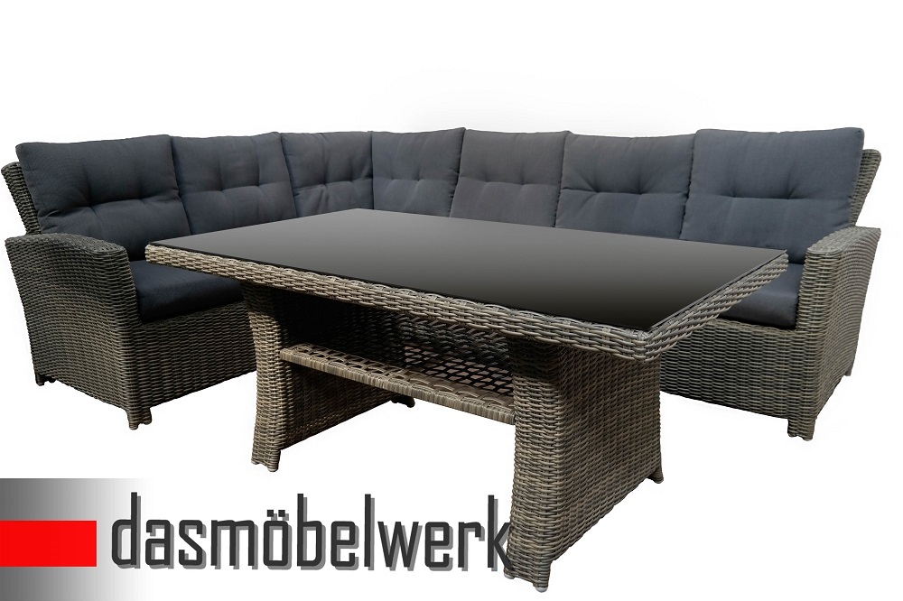 Gartenmobel Set Florabest : Sitzgarnitur Esstisch Tisch Gartenmöbel Sitzgruppe Eck Lounge Grau Gartenmobel Set Florabest : Sitzgarnitur Esstisch Tisch Gartenmöbel Sitzgruppe Eck Lounge Grau