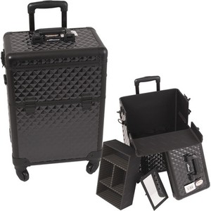 Makeup Organizers on Pro 4 Wheeled Makeup Train Case 360 Rolling Cosmetic Organizer Bottom