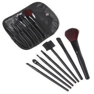 Makeup Brush Kits on Pro 7 Pcs Makeup Brush Set Cosmetic Brushes Kit Black Pouch Bag Case
