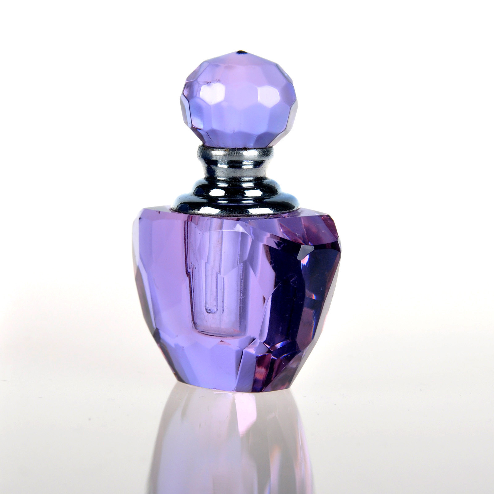 Purple Crystal Perfume Bottles Classical Mini Glass Bottle in