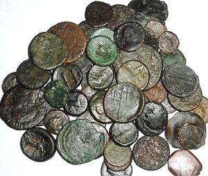 RARE LOT 10 UNSEARCHED LOW QUALITY ANCIENT ROMAN & GREEK COINS in Coins & Paper Money, Coins: Ancient, Roman: Imperial (27 BC-476 AD) | eBay
