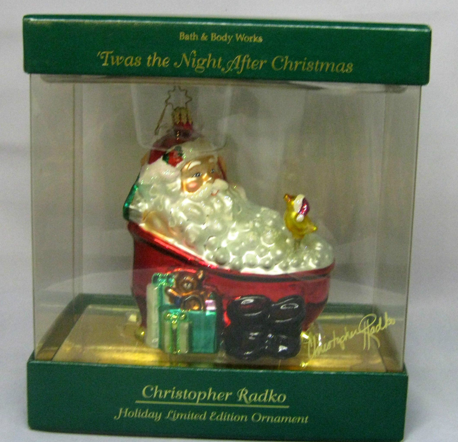 RARE VINTAGE NEW Christopher Radko Bath & Body Works Retired Christmas Ornament eBay