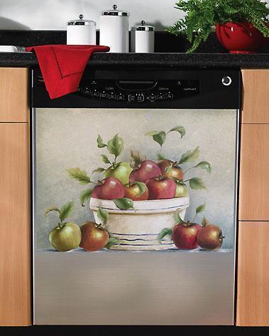 Red Apple Decor Magnetic Dishwasher Cover Country Kitchen Decor