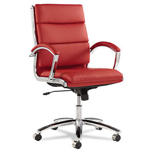 Office Chairs on Red Leather Computer Office Desk Chair With Padded Arms   Ebay