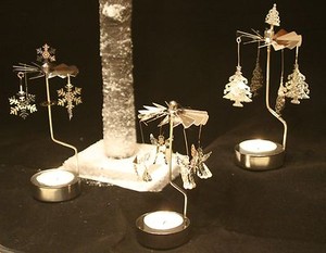 Rotating Spinning T Tea Light Holder Christmas Candle Table Decoration ...