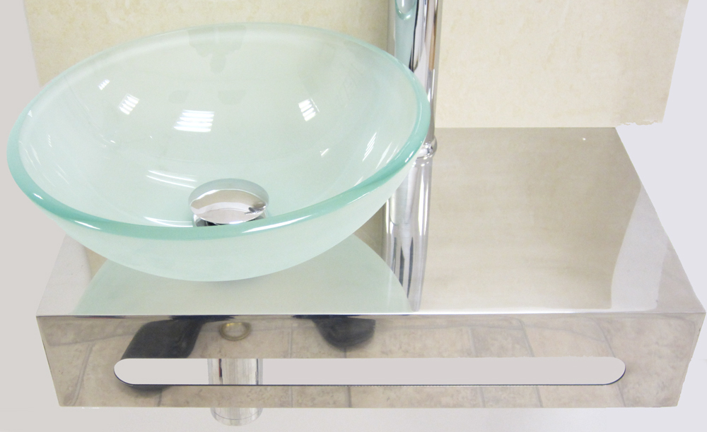 Details about Round Counter Work Top Wall Hung Bracket Towel Rail Wash ...
