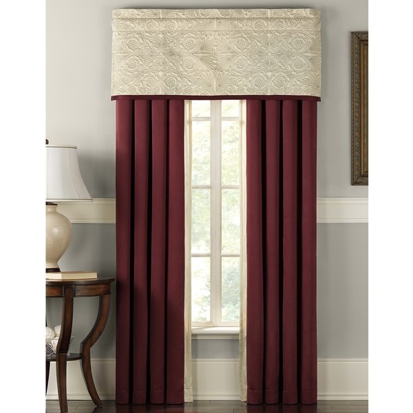 Royal Heritage Trevi Rod Pocket Window Panels Set Burgundy