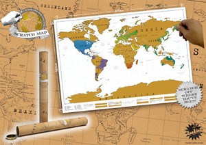 Scratch  World  on Scratch Off Map Personalized World Map Poster Luckies Personal Travel