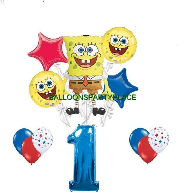 Spongebob Squarepants First Birthday Party Balloons 1st