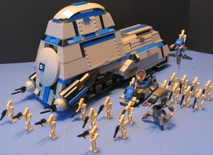 Star Wars Lego® Brick Custom Clone Wars 7662 MTT Gray Amp Blue 20 Battledroids | eBay