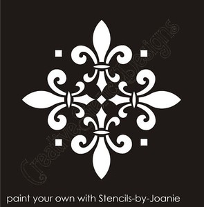 Kitchen Signs on Diamond Fleur De Lis 4 Tile Design Wall Art Cottage Chic Kitchen Signs