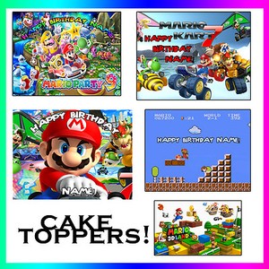 Super Mario Birthday Cake on Super Mario Bros Birthday Topper Edible Picture For Cake Image