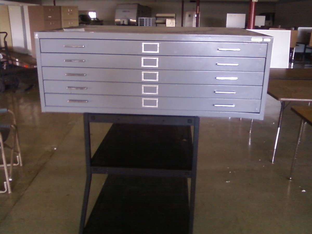 Safco 5 Drawer Steel Flat File Cabinet Architecture Blueprint Maps
