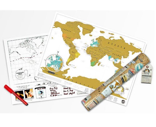 Scratch Map Travel Edition World With Scratch Off Layer