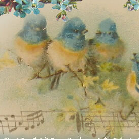 Shabby Vtg Chic Blue Birds Floral Forget Me Not Victorian Auction Template P.E.P in Everything Else, eBay User Tools | eBay