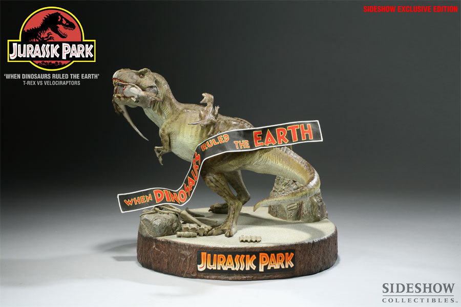 Sideshow EXCLUSIVE Jurassic Park Tyranosaurus TRex Statue Diorama Factory Sealed | eBay