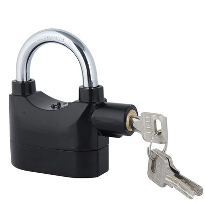 Bike Garden Shed Siren Alarmed Alarmed Padlock Lock Keys | eBay