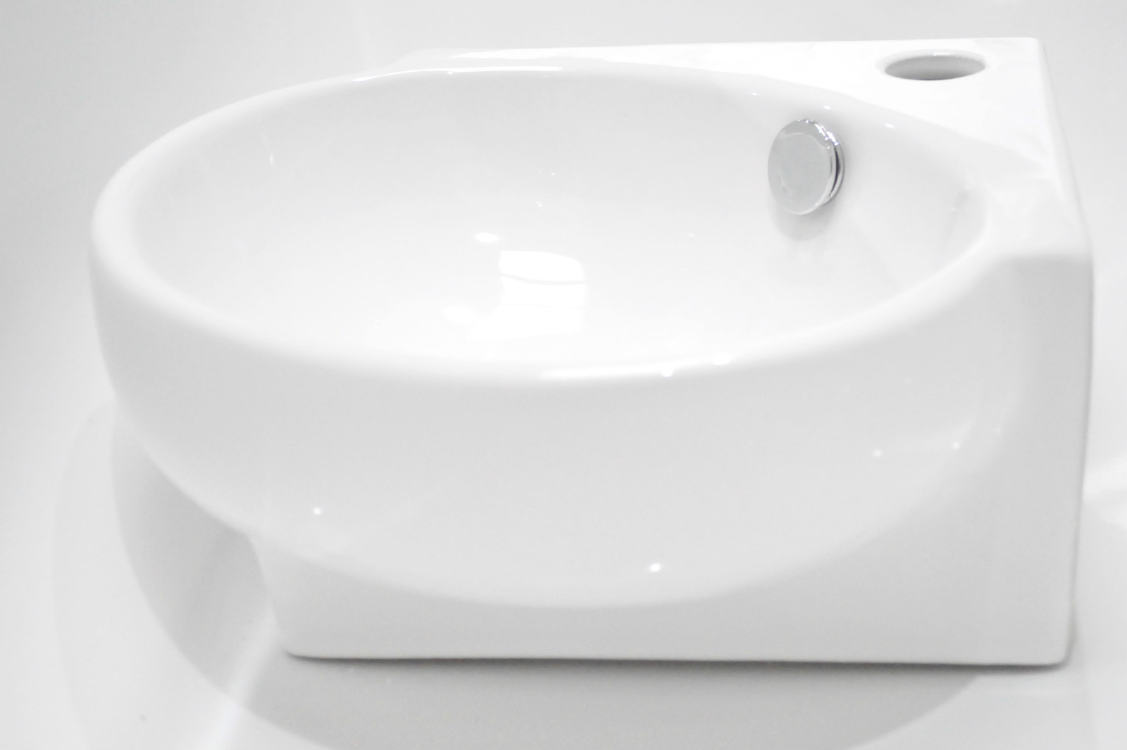 Details about Small Corner Cloakroom Sink Compact Wall Hung Bathroom ...