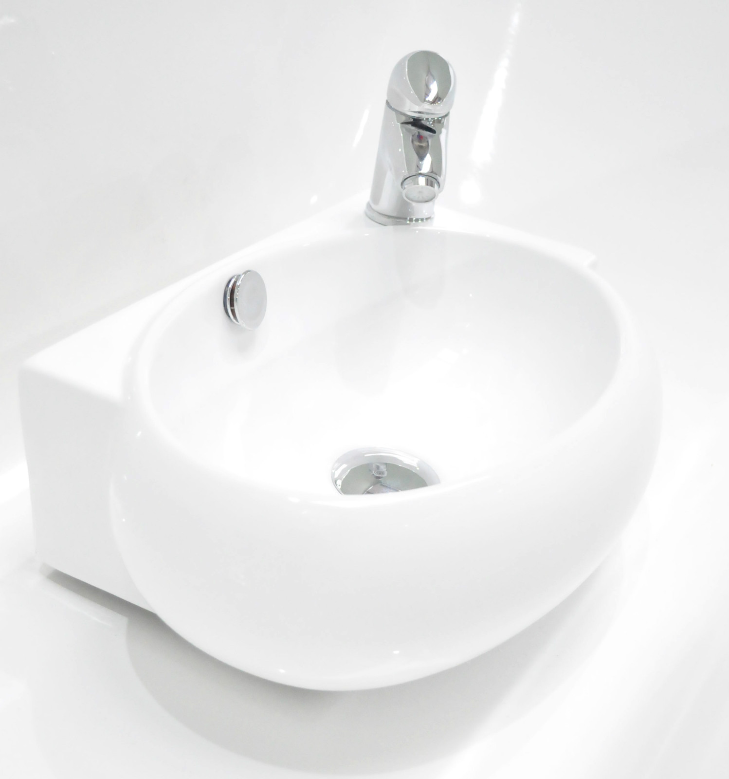 Details about Small Compact Cloakroom Basin Bathroom Sink Round Square ...