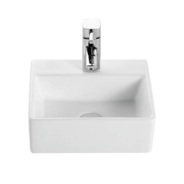 Small Compact Mini Tiny Bathroom Cloakroom Basin Sink Wall Hung Square ...