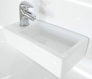 Small Compact Square Rectangle Cloakroom Basin Bathroom Sink Wall Hung ...