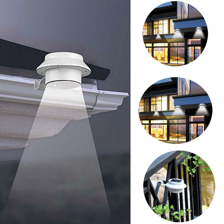 Solar Power Powered Outdoor Garden Light Gutter Fence LED 