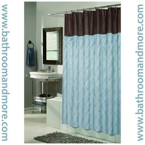 Shower Curtain Hometrends fabric Navy blue fabric Shower
