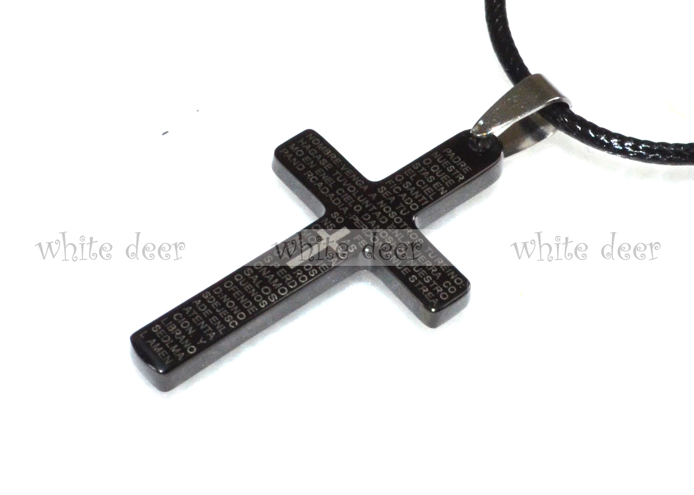 Cross  Jewelry pendant cross  black Steel Stainless Pendant Necklace Religious  Black Bible