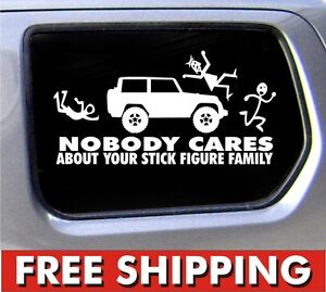Stick-Figure-Jeep-Family-Nobody-Cares-truck-funny-stickers-car-decal ...