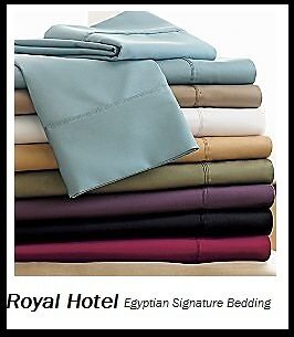 Stripe Or Solid Sheet Set 800 TC 100% Egyptian Cotton Luxury Deep Pocket Sheets in Home & Garden, Bedding, Sheets & Pillowcases | eBay