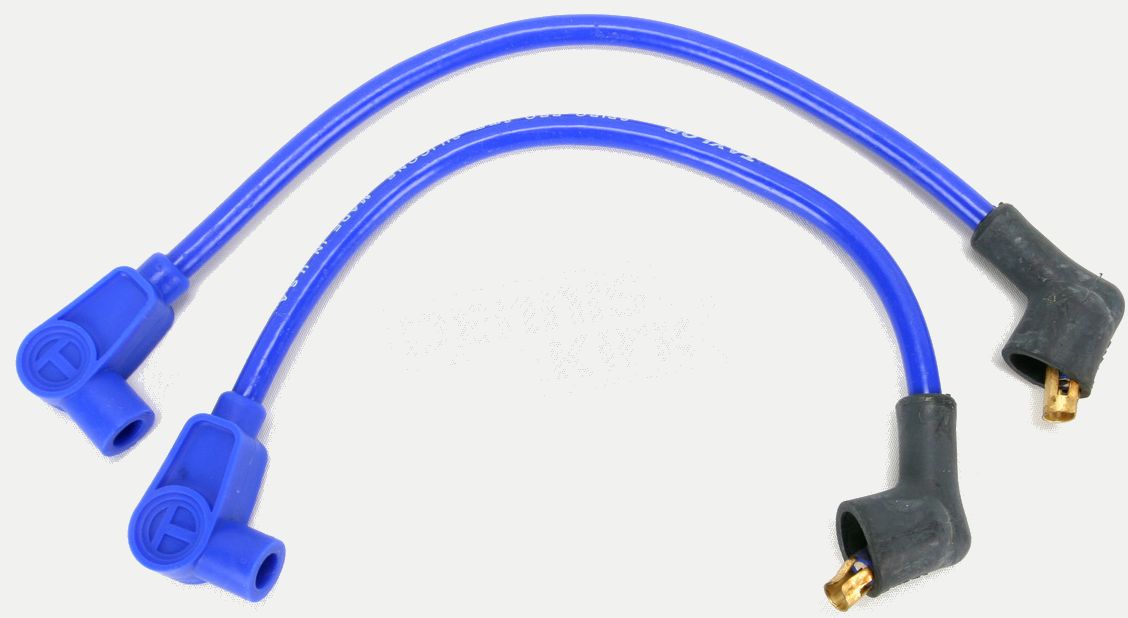 TAYLOR 8mm BLUE SPARK PLUG WIRES HARLEY FXR SUPER GLIDE FXRS FXLR LOW