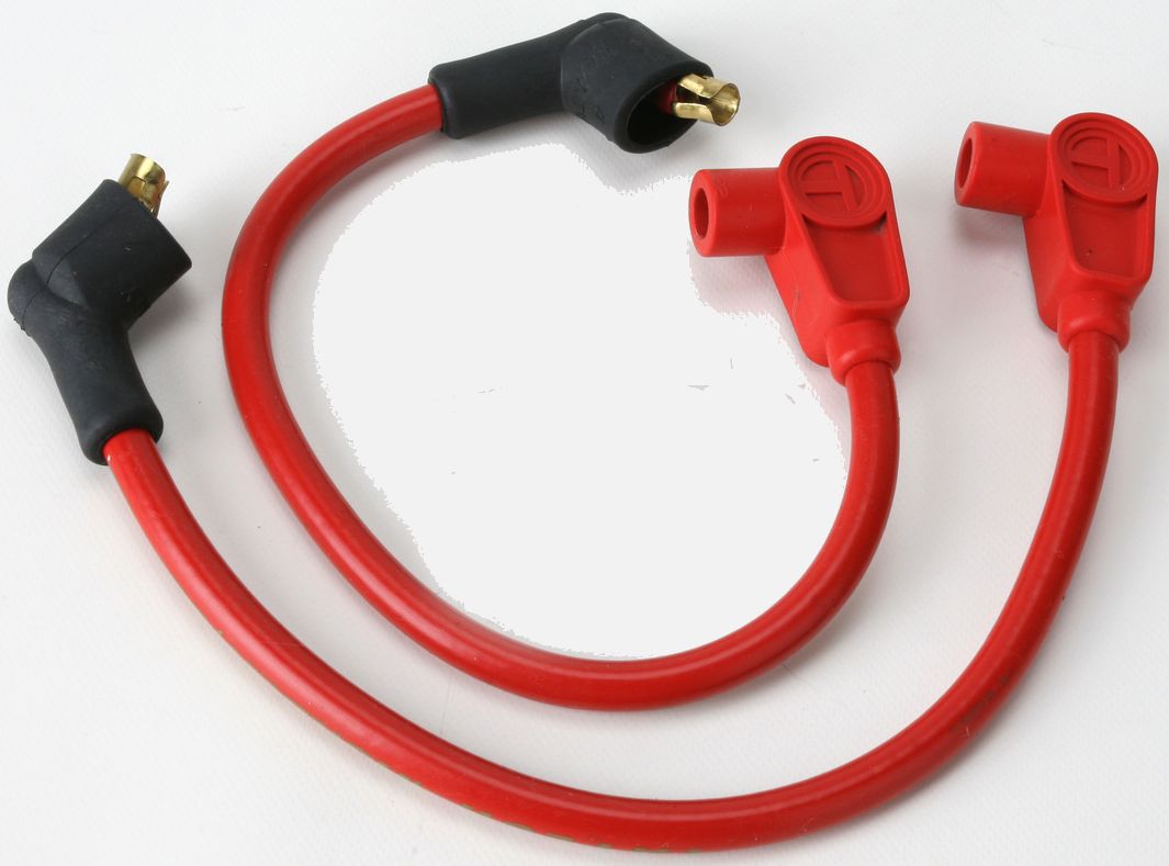 TAYLOR 8mm RED SPARK PLUG WIRES HARLEY FXR SUPER GLIDE FXRS FXLR LOW