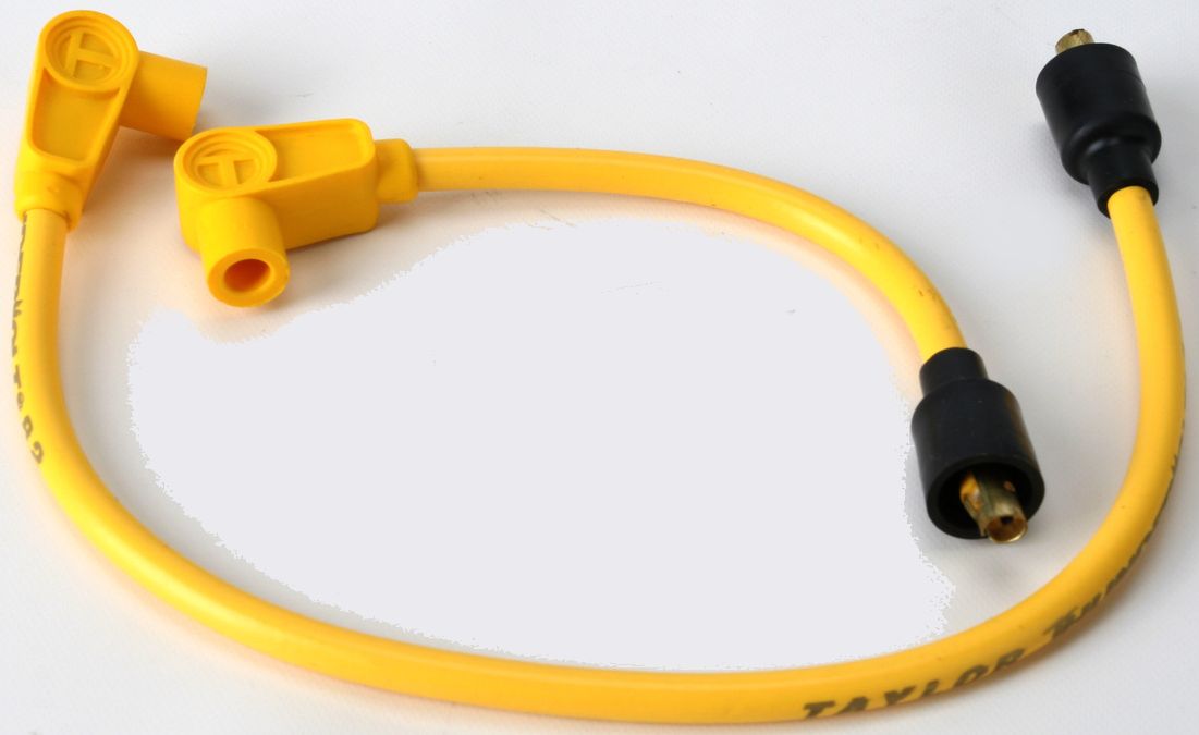 TAYLOR 8mm YELLOW SPARK PLUG WIRES HARLEY SOFTAIL FLST FLSTC HERITAGE