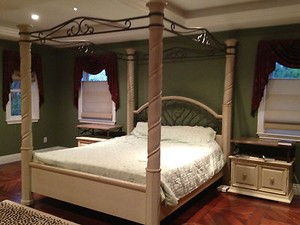 THOMASVILLE KING BEDROOM SET WITH MARBLE TOP 