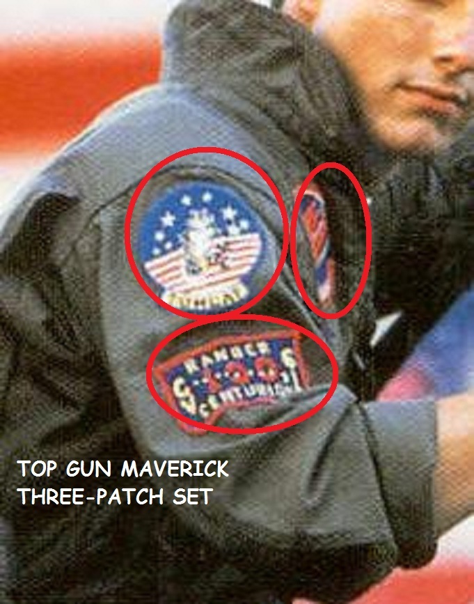 TOP GUN FLIGHT SUIT SSI SHOULDER SLEEVE INSIGNIA SERIES Velcro, 3SSI