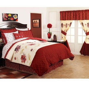 Bedspreads King Size  on Twin Full Queen King Size 9pc Bedding Comforter Set Burgundy Red