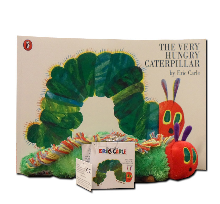 The Very Hungry Caterpillar Large Book Eric Carle & Large Caterpillar Soft Toy | eBay
