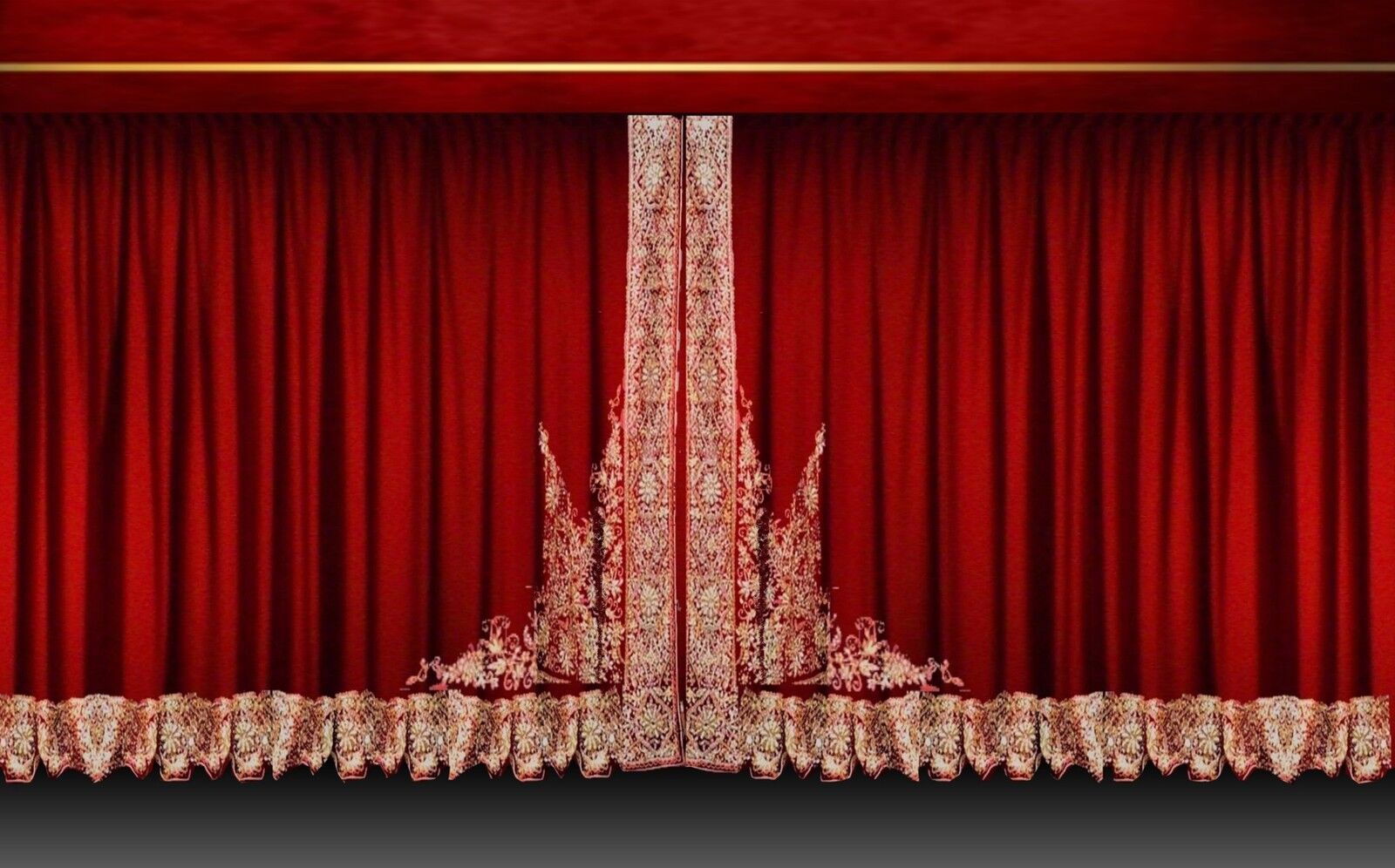 U Shaped Shower Curtain Rod Stage Curtains for Dance