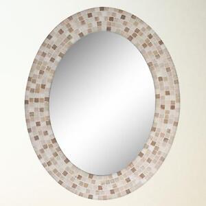 Framed Mirrors  Bathroom on Stone Mosaic Oval Decorative Bathroom Wall Mirror   Home Accent 8668