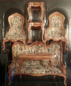 Retro Living Room Furniture on Details About Vintage 6 Pc  Living Room Set Dollhouse Furniture