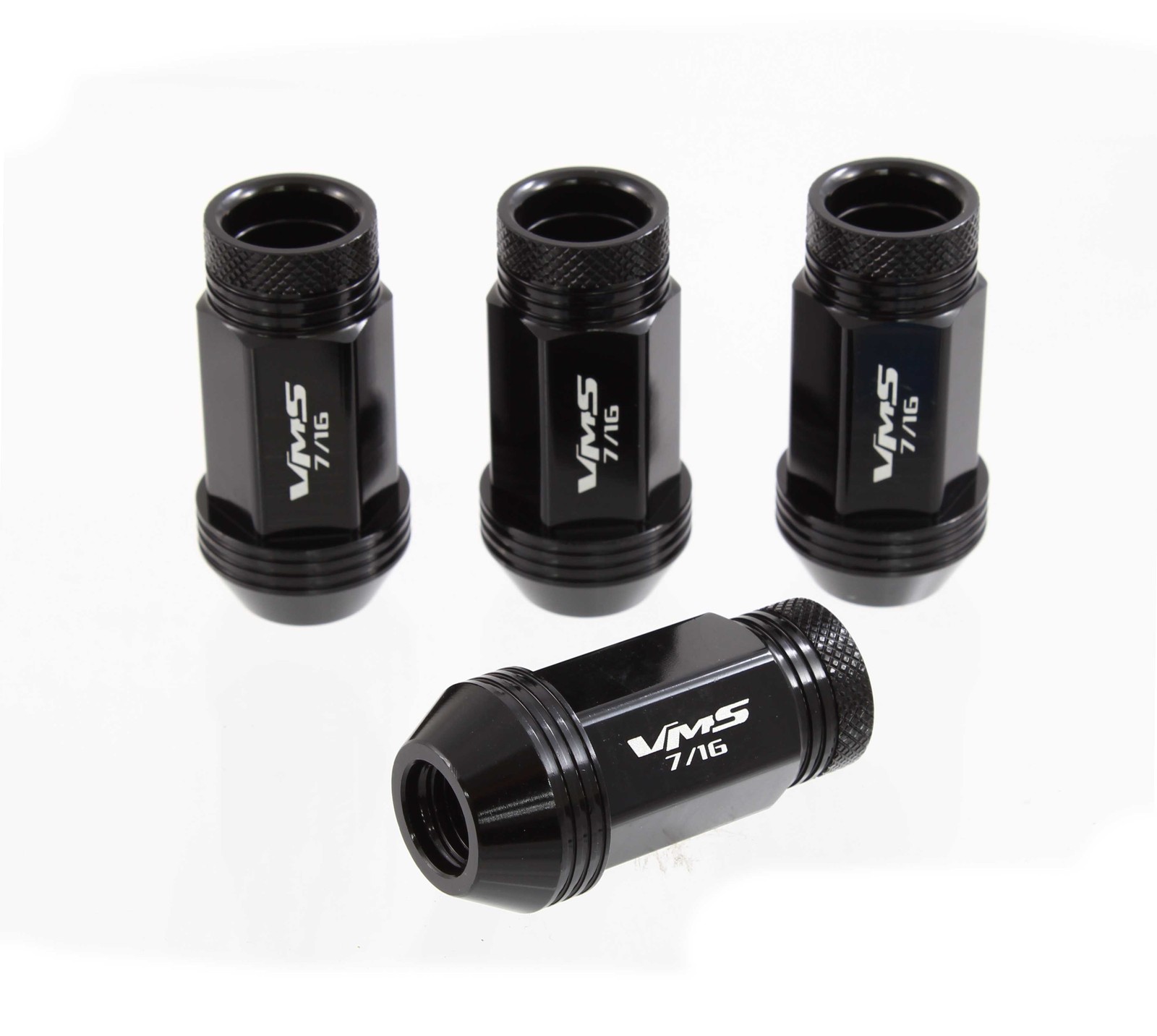 VMS 20 PIECE RACE LIGHT WEIGHT WHEEL RACING LUG NUTS 7/16 20 BLACK
