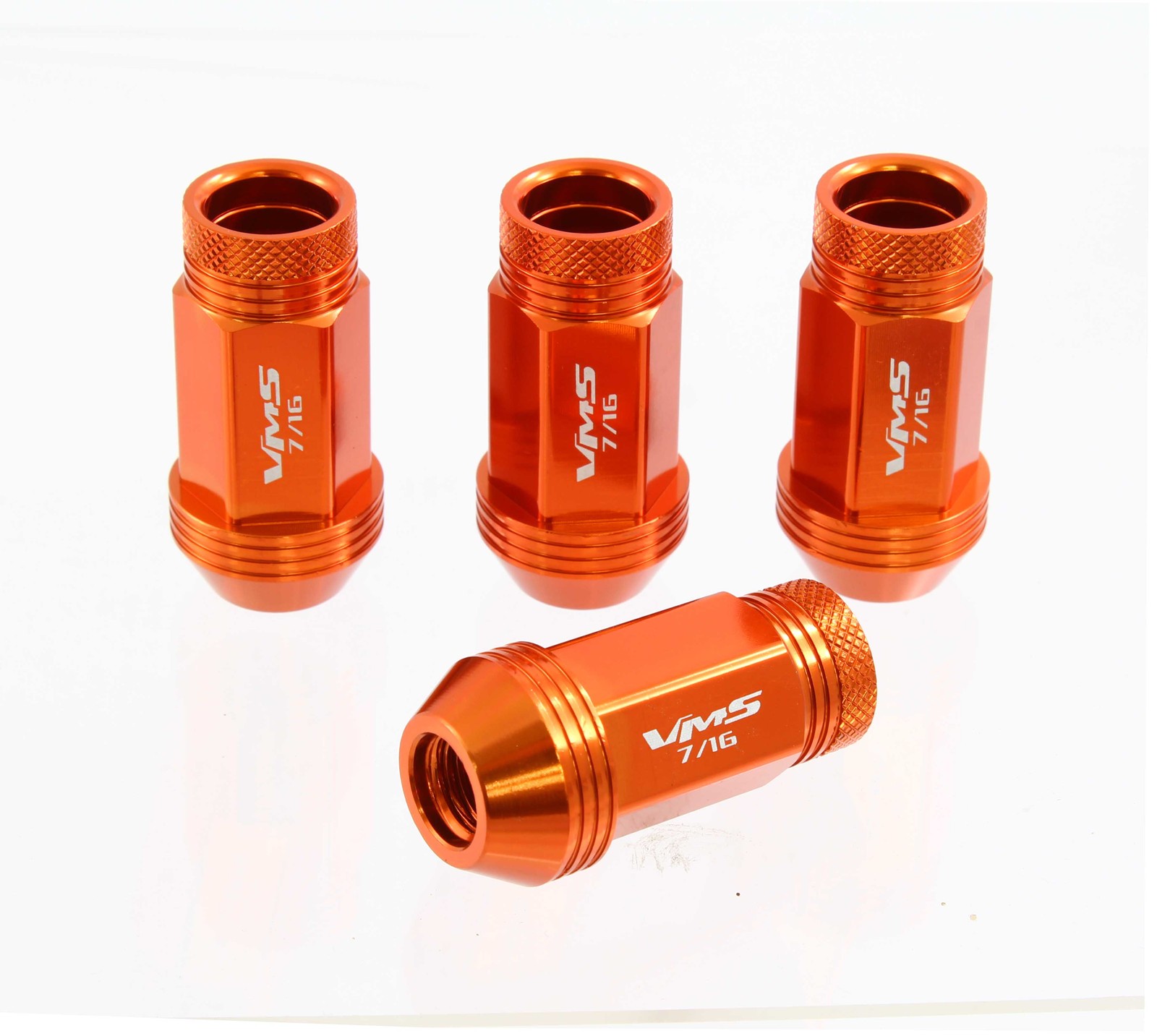 VMS 20 PIECE RACE LIGHT WEIGHT WHEEL RACING LUG NUTS 7/16 20 ORANGE