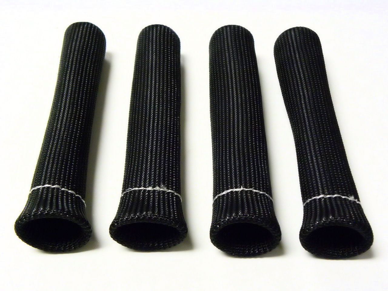 8 BLACK 1200° SPARK PLUG WIRE BOOTS HEAT SHIELD PROTECTOR SLEEVE SBC