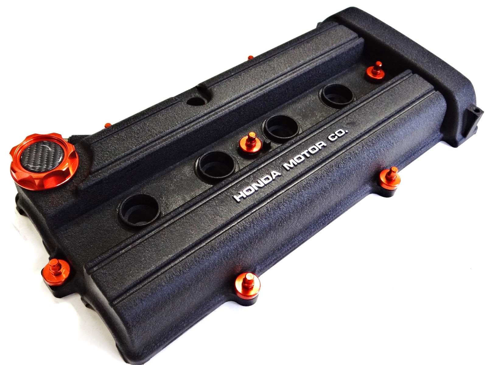 VMS ORANGE ENGINE DRESS UP KIT B20 BILLET VALVE COVER WASHER SEALS NUTS