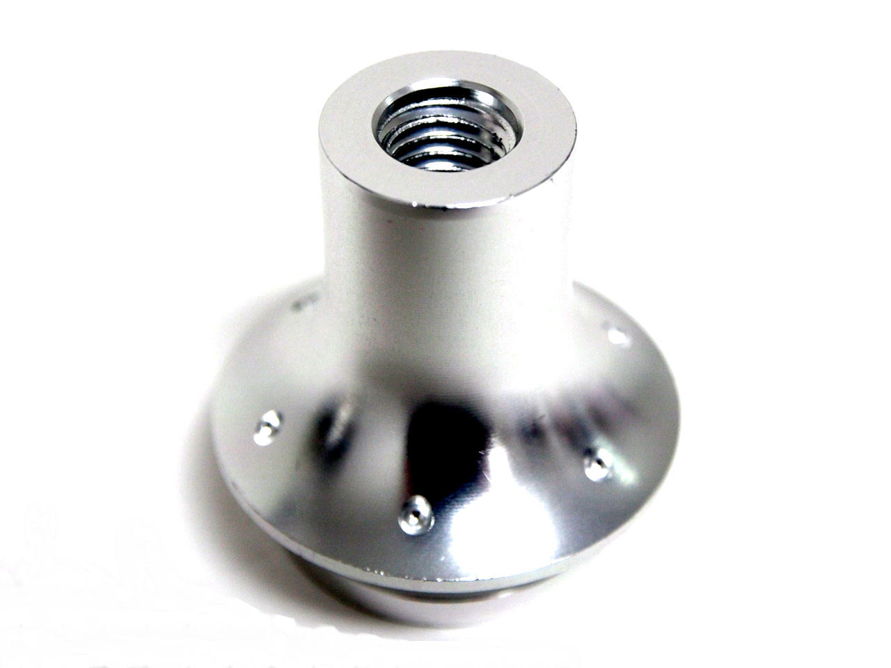 VMS SILVER SHIFT KNOB BOOT RETAINER ADAPTER MANUAL GEAR SHIFTER LEVER