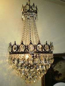 Antique sydney Lighting chandelier hire Vintage 1960s Chandelier Crystal vintage Unique Brass French