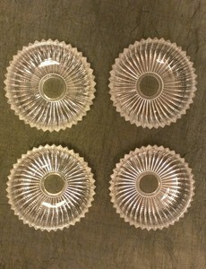 Crystal Set Glass Spacers  Chandelier 4 of Vintage Set Matching chandelier  vintage bobeche Lot