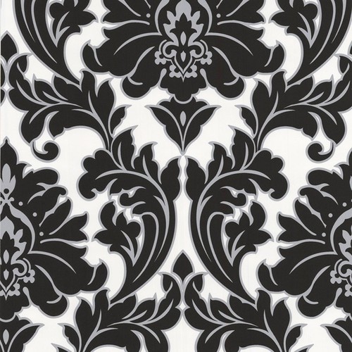 Muster Tapeten Schwarz Silber : Vlies Tapete Barock Muster Ornament schwarz wei? silber klassisch Neo Muster Tapeten Schwarz Silber : Vlies Tapete Barock Muster Ornament schwarz wei? silber klassisch Neo
